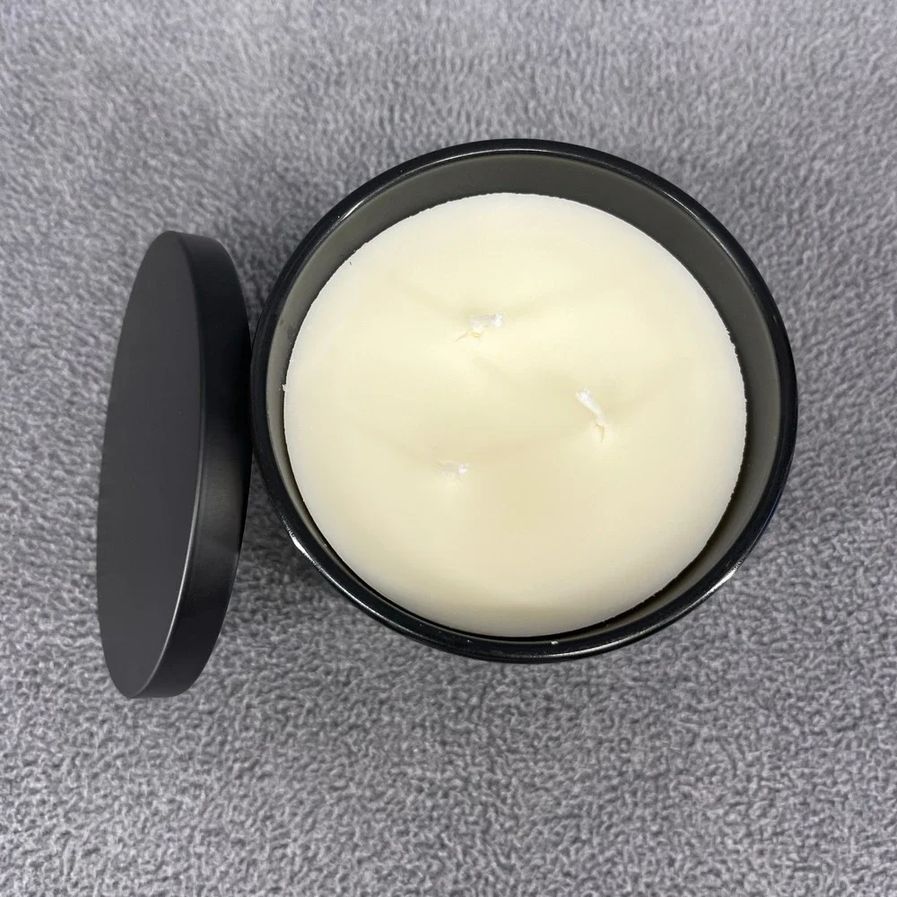 Leoben Company Night Out Candle Masculine Aromas 24oz Black 3-Wick Soy Wax Blend